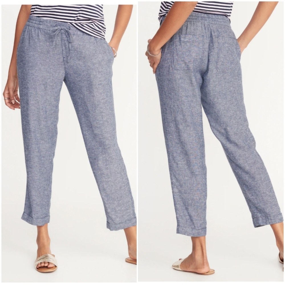 NEW Linen Crop Old Navy Pants